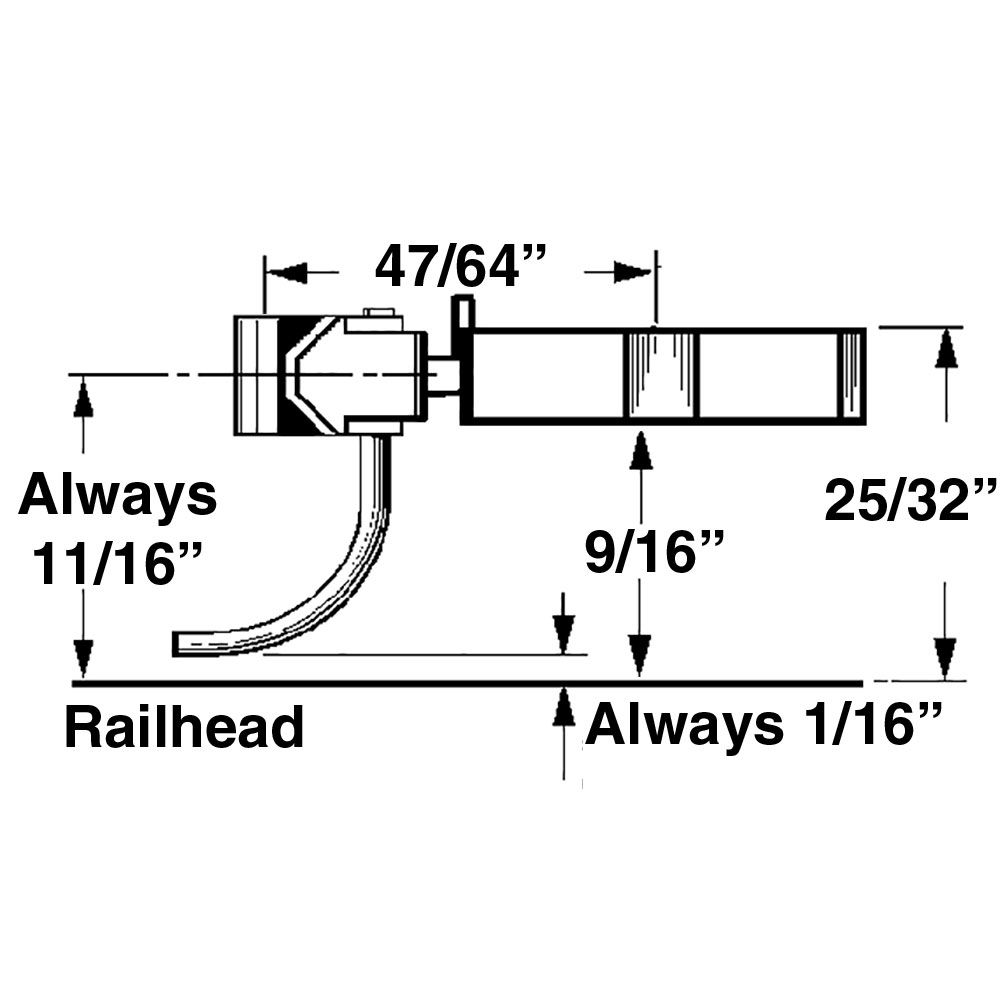 Kadee 804 O-Scale Medium Centerset Plastic Couplers with Plastic Gearboxes - Black