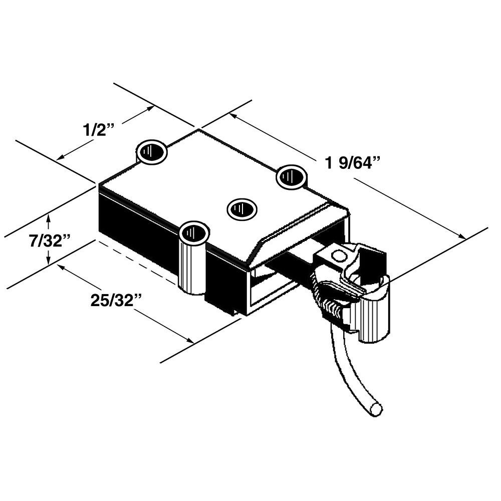 Kadee 804 O-Scale Medium Centerset Plastic Couplers with Plastic Gearboxes - Black