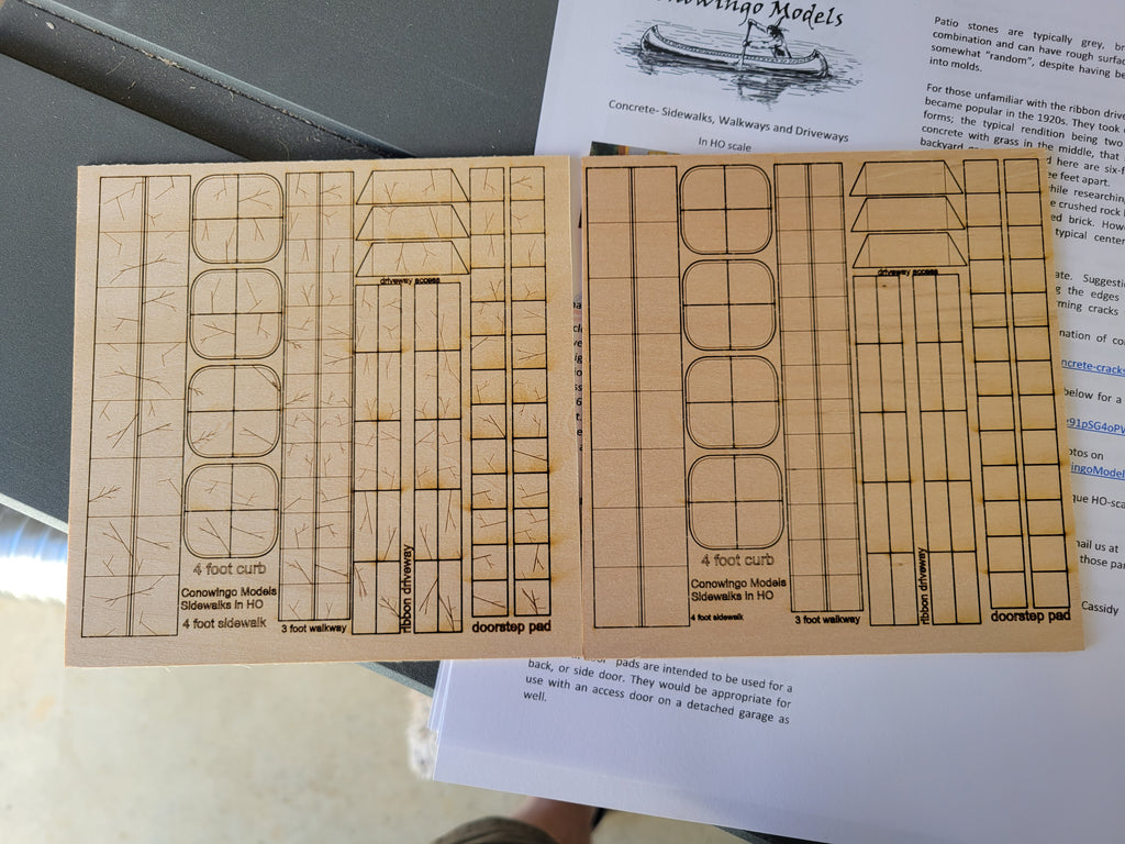 Concrete - Sidewalks, Walkways and Driveways in HO Scale
