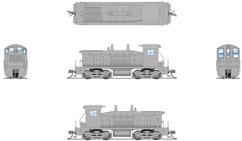 Broadway Limited 6736 EMD NW2, Unpainted, Paragon4 Sound/DC/DCC in HO Scale