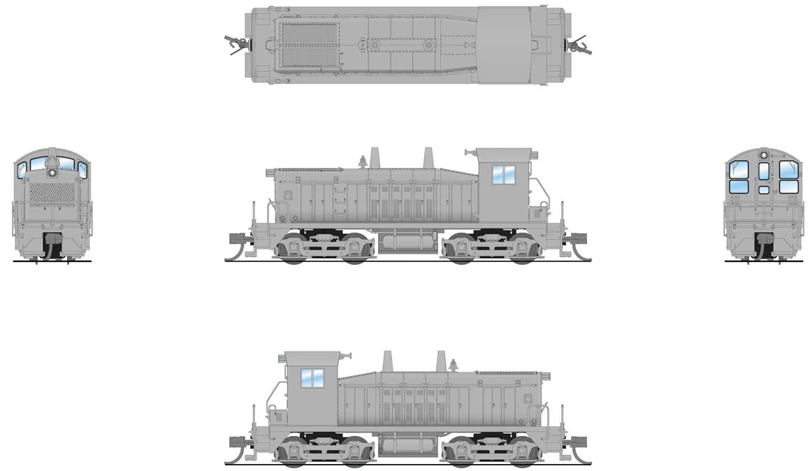 Broadway Limited 6736 EMD NW2, Unpainted, Paragon4 Sound/DC/DCC in HO Scale