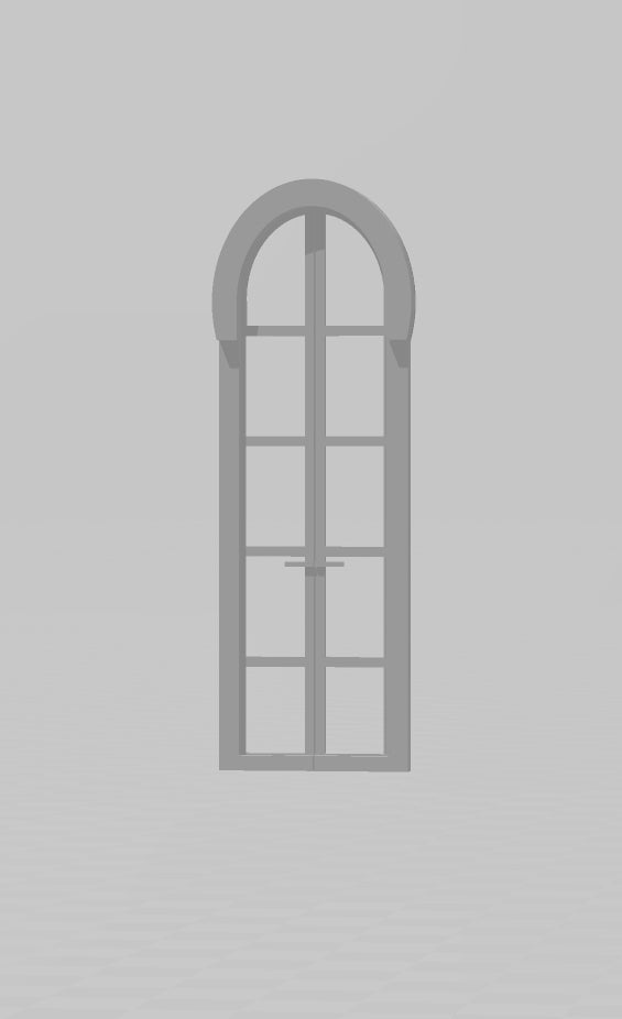 Arched Double Doors in HO scale