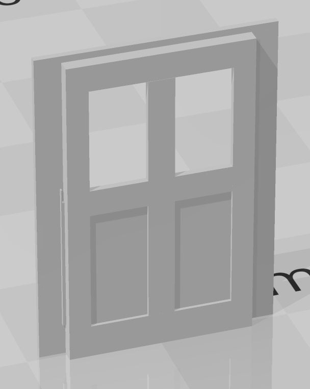 Baggage Door - Square in HO scale