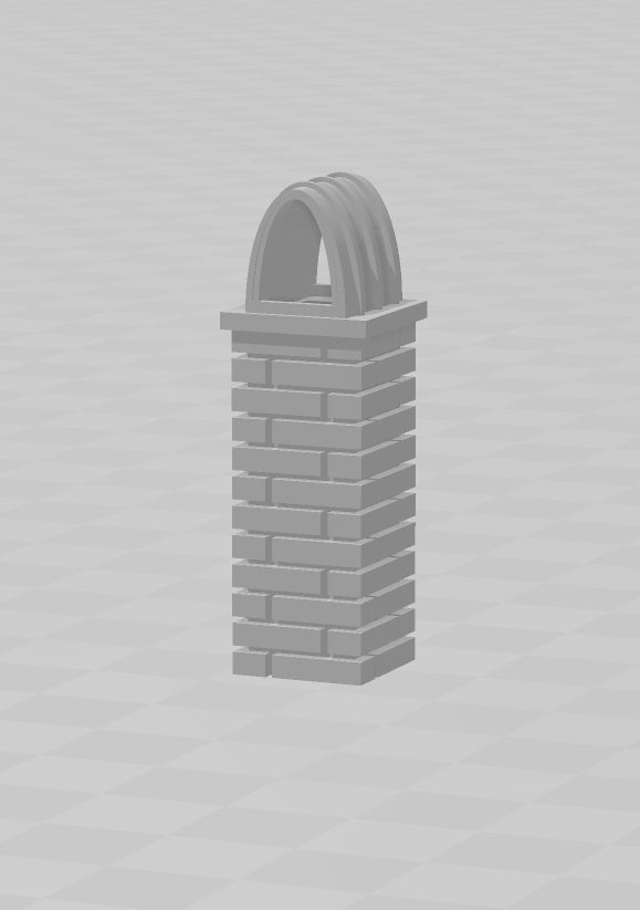 Coppertop Brick Chimney in N scale