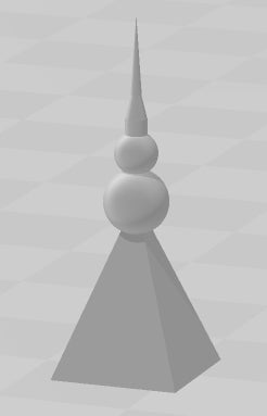 Finial 1 in HO scale